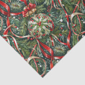 オーナメントのツリーとサテンリボン 薄葉紙 (詳細)