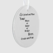 オーナメントのデザインまたは写真のアップロード オーナメント (正面)