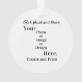 オーナメントのデザインまたは写真のアップロード オーナメント (裏面)