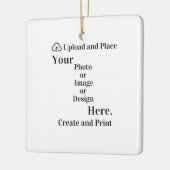 オーナメントのデザインまたは写真のアップロード セラミックオーナメント (左)