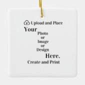 オーナメントのデザインまたは写真のアップロード セラミックオーナメント (正面)