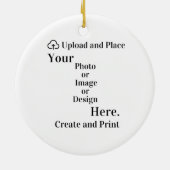 オーナメントのデザインまたは写真のアップロード セラミックオーナメント (裏面)