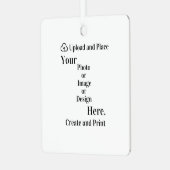 オーナメントのデザインまたは写真のアップロード メタルオーナメント (正面左)