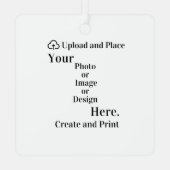 オーナメントのデザインまたは写真のアップロード メタルオーナメント (裏面)