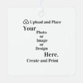 オーナメントのデザインまたは写真のアップロード メタルオーナメント (正面)