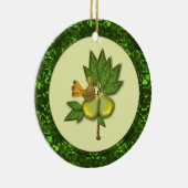 オーナメントのナシの木の枝角 セラミックオーナメント (右)