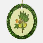 オーナメントのナシの木の枝角 セラミックオーナメント (左)