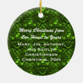 オーナメントのナシの木の枝角 セラミックオーナメント (裏面)