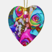 オーナメントのハート セラミックオーナメント (左)