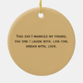 オーナメントのヒョウのプリントの結婚式の記念品 セラミックオーナメント (裏面)