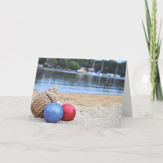 オーナメントのビーチ カード (正面)
