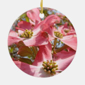 オーナメントのピンクのミズキ木をつるす希望のギフト セラミックオーナメント (裏面)