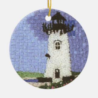 オーナメントのマーサのブドウ園の灯台 セラミックオーナメント