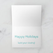 オーナメントのレトロの写真テンプレート シーズンカード (内部)