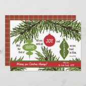 オーナメントの両面聖なる書物、 経典の詩のクリスマスカード シーズンカード (正面/裏面)