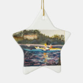 オーナメントの性質で最も最高のな時のカヤック セラミックオーナメント (右)