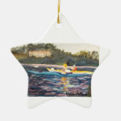 オーナメントの性質で最も最高のな時のカヤック セラミックオーナメント (正面)