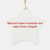 オーナメントの性質で最も最高のな時のカヤック セラミックオーナメント (裏面)