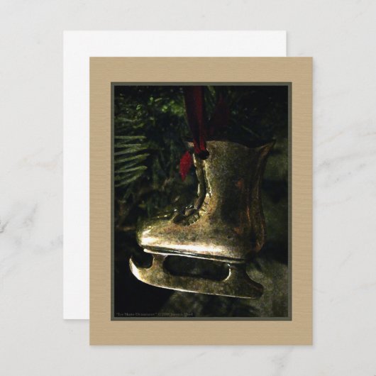 オーナメントの招待状はアイススケートします 招待状 (正面/裏面)