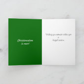 オーナメントの星が付いているかわいらしいクリスマスツリー シーズンカード (内部)