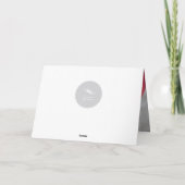 オーナメントの木赤くきらめくなライトクリスマスカード シーズンカード (裏面)