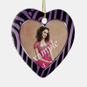 オーナメントの紫色の黒いシマウマの菓子16 セラミックオーナメント (右)