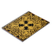 オーナメントの継ぎ目のないヒョウとバロックの柄 ノートブック (左側)