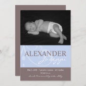 オーナメントの青色児の発表 案内状 (正面/裏面)