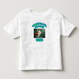 オーナメントは最高のおもちゃ キッズ 猫 クリスマス トドラーTシャツ