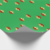 オーナメントは緑 ラッピングペーパー (角)