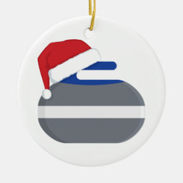 オーナメントをカールするクリスマスの石 セラミックオーナメント