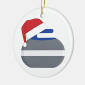 オーナメントをカールするクリスマスの石 セラミックオーナメント (左)