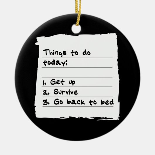 オーナメントを今日生き延びて下さい セラミックオーナメント (正面)