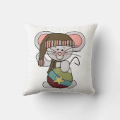 オーナメントを持つクリスマスのマウス クッション (裏面)