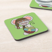 オーナメントを持つクリスマスのマウス コースター (左側)