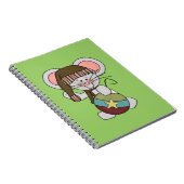 オーナメントを持つクリスマスのマウス ノートブック (右側)