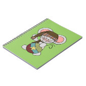 オーナメントを持つクリスマスのマウス ノートブック (左側)