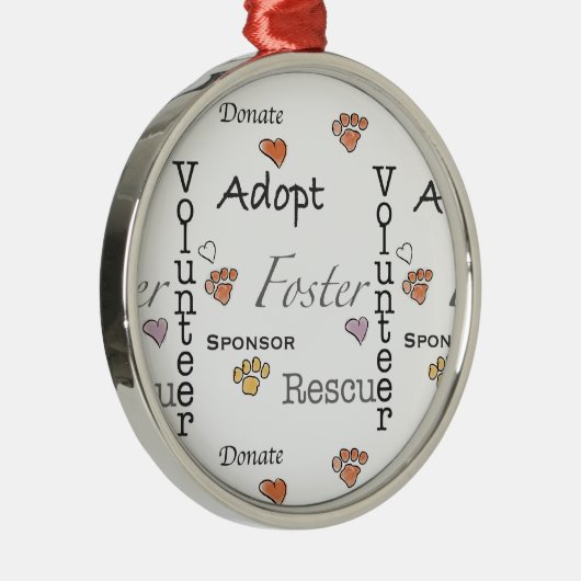 オーナメントを採用し、救助し、そして促進して下さい メタルオーナメント (右)