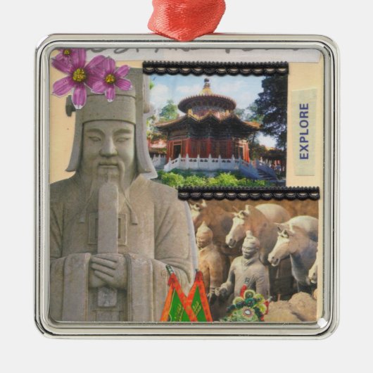 オーナメントを探検して下さい メタルオーナメント (正面)