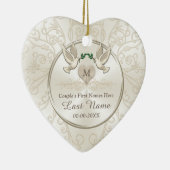 オーナメントを結婚する安くパーソナライズな結婚祝い セラミックオーナメント (右)