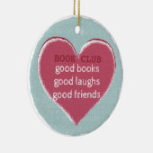 オーナメントを読むモダンなヴィンテージのハート セラミックオーナメント (右)