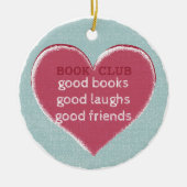 オーナメントを読むモダンなヴィンテージのハート セラミックオーナメント (正面)