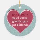 オーナメントを読むモダンなヴィンテージのハート セラミックオーナメント (裏面)