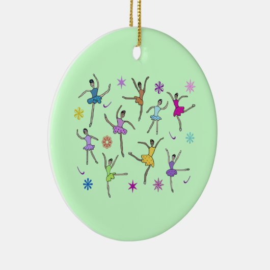 オーナメントを踊っている9人の女性 セラミックオーナメント (右)