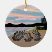 オーナメントを配管している11人のパイパー セラミックオーナメント (正面)