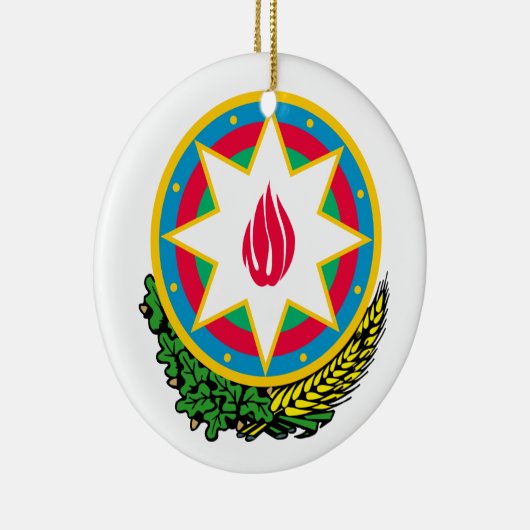 オーナメントアゼルバイジャンの紋章付き外衣 セラミックオーナメント (右)