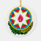 オーナメントアゼルバイジャンの紋章付き外衣 セラミックオーナメント (正面)