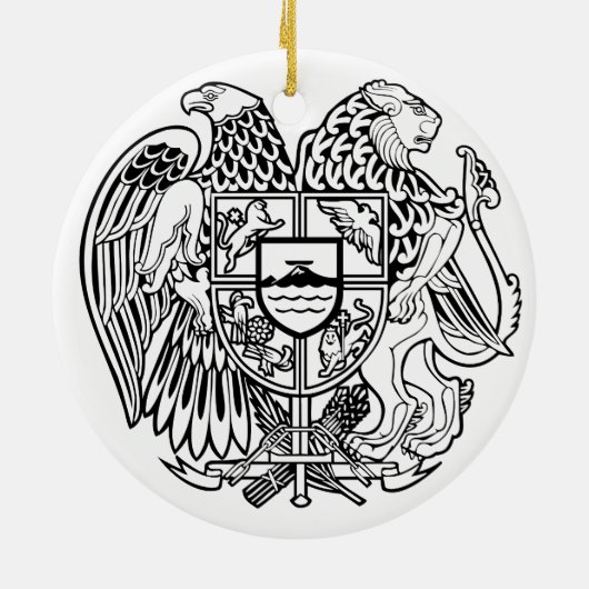 オーナメントアルメニアの紋章付き外衣 セラミックオーナメント (裏面)