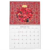 オーナメントアートクリスマス年のカレンのまわりにダー カレンダー (2月 2027)