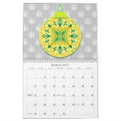 オーナメントアートクリスマス年のカレンのまわりにダー カレンダー (3月 2027)